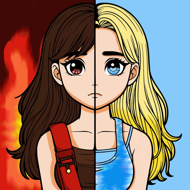 realistic girl split