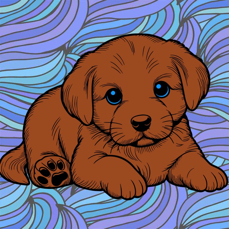 a cute realistic puppy