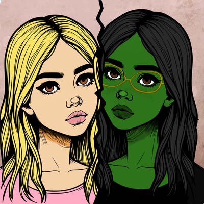 realistic girl split