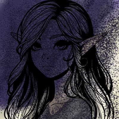 elf girl realistic dark fantasy