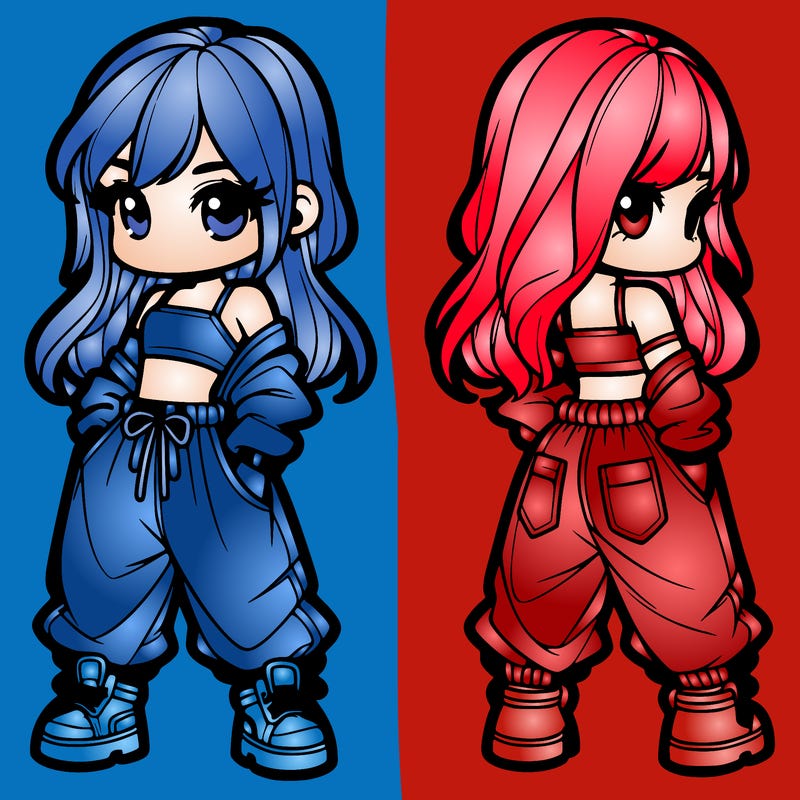 girl in crop top and baggy pants