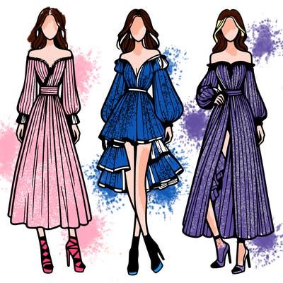 fashion models dresses