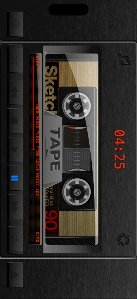 Tape - Vintage 80s cassette player interface with playback controls