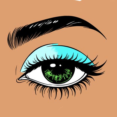 eye closed realistic