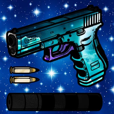 glock with someone holding it
