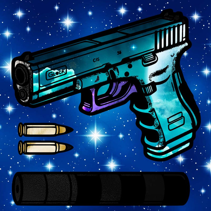 glock with someone holding it