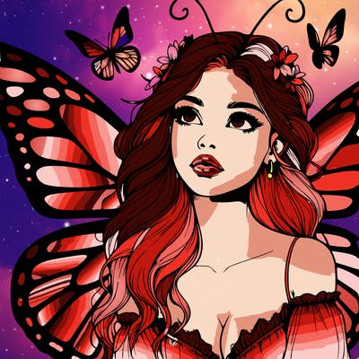 butterfly fairy realistic girl