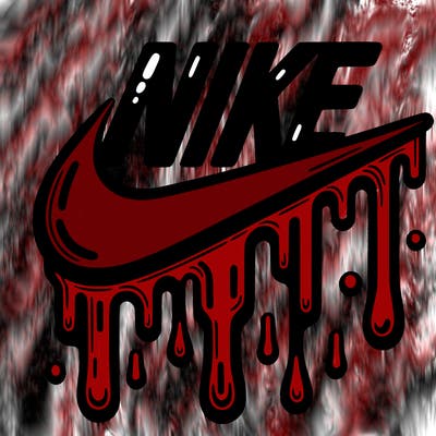 dripping nike logo