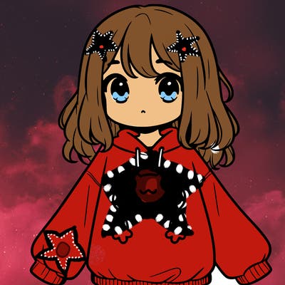 girl wearing frogging sweatshirt