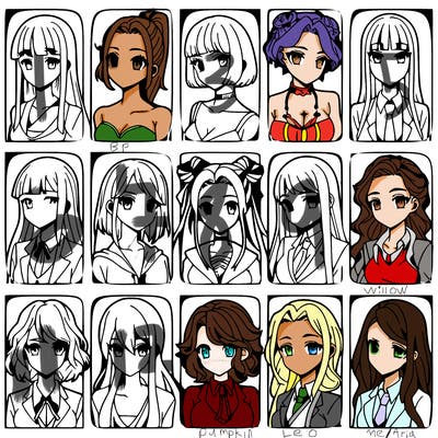 girls that look diffrent anime