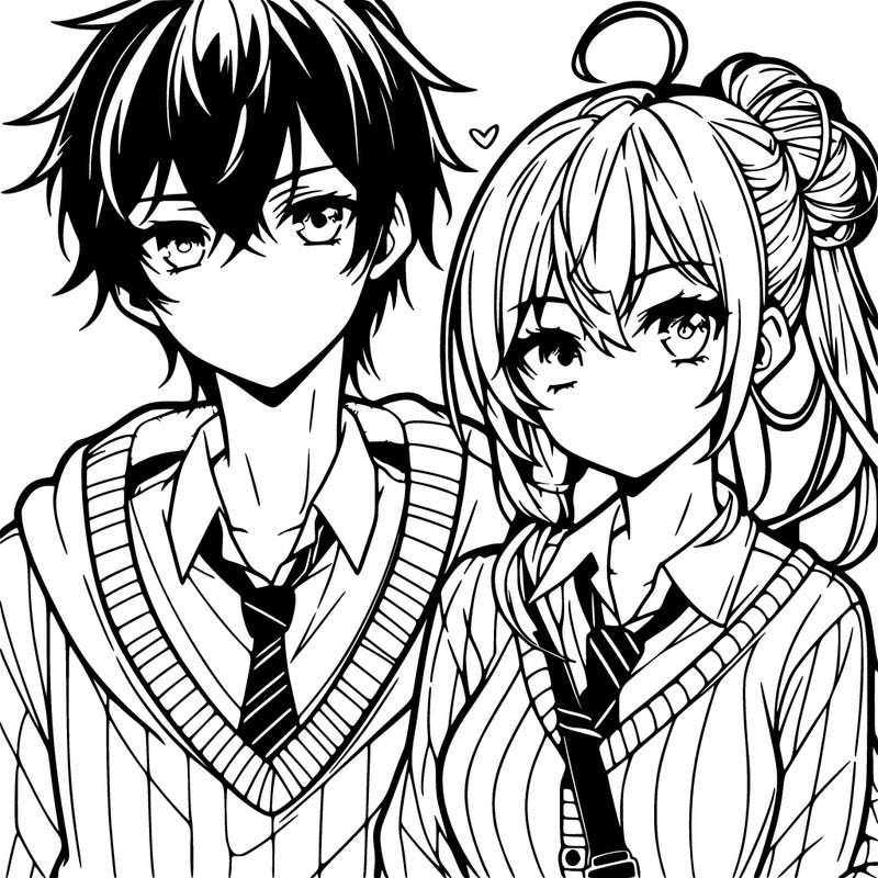 anime boyfriend and girlfriend.