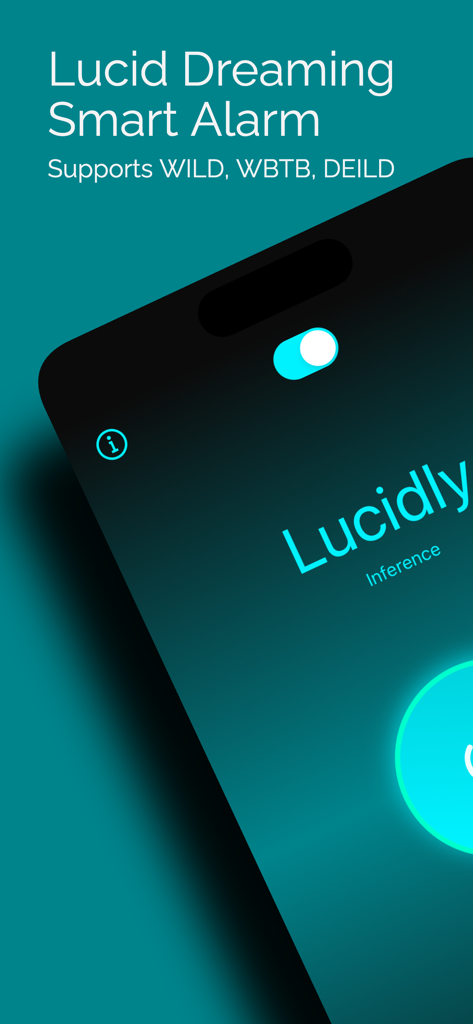 Lucidly - Lucidly App-Oberfläche mit einem Smart Alarm für luzides Träumen und REM-Erkennung