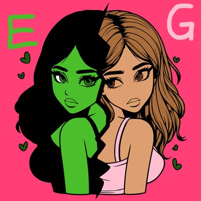 realistic girl split