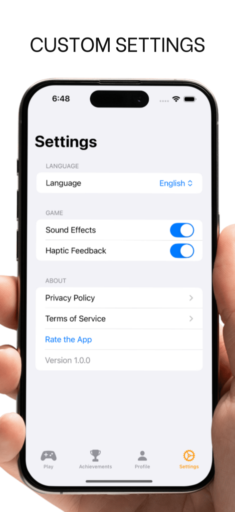 Sudoku Master Offline - Settings menu of the Sudoku Master Offline app showing game options like sound effects and haptic feedback on a smartphone