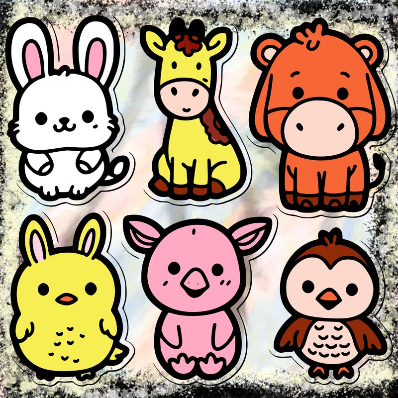 cute animal stickers