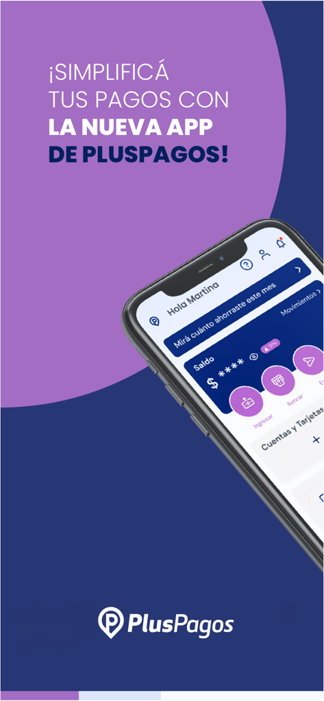 Billetera Santa Fe - Smartphone, das die Benutzeroberfläche der digitalen Geldbörse Billetera Santa Fe von PlusPagos anzeigt