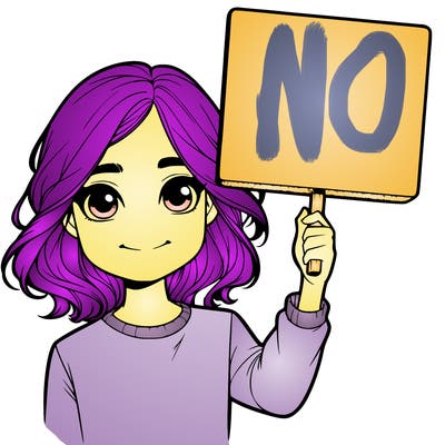 realistic girl holding up a sign