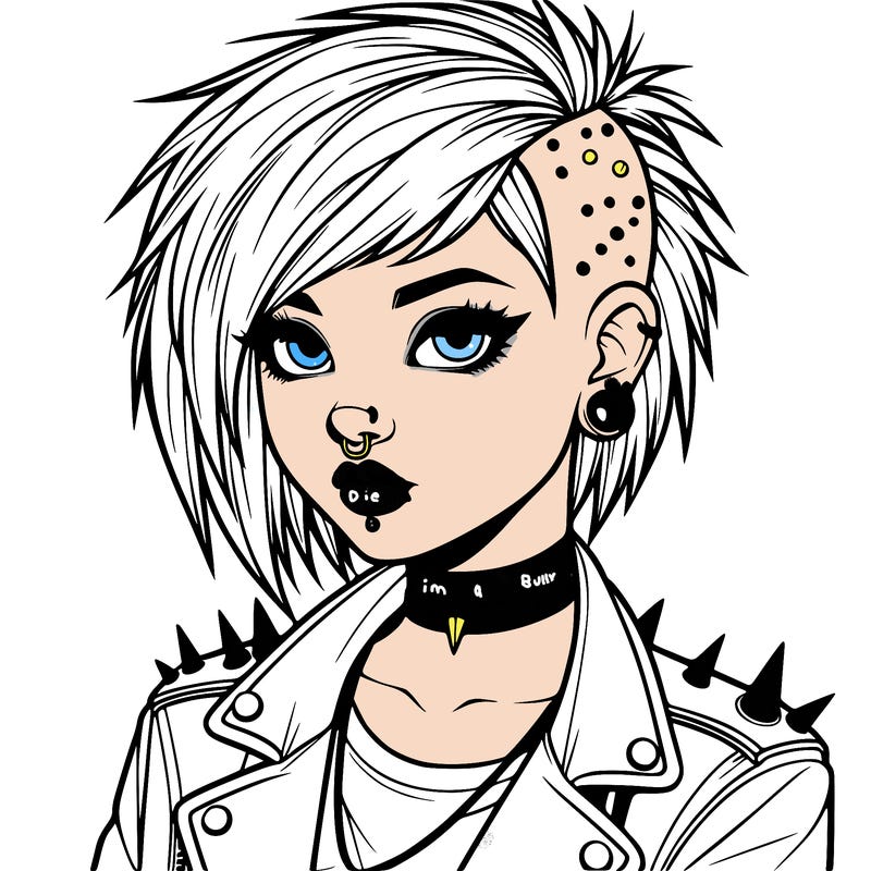 realistic punk girl