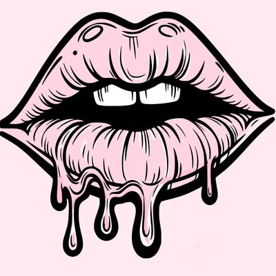 lips that look realistic and drip