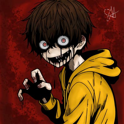 scary anime boy