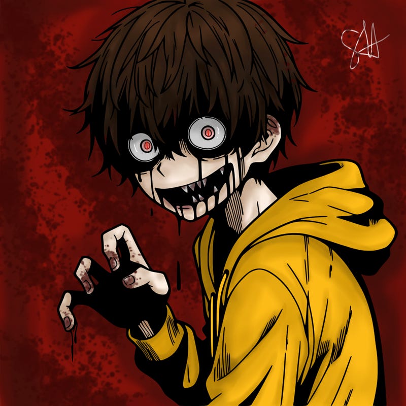 scary anime boy