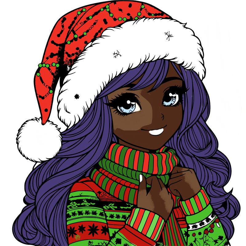 realistic christmas girl