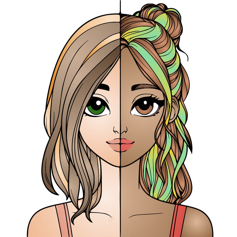 realistic girl split