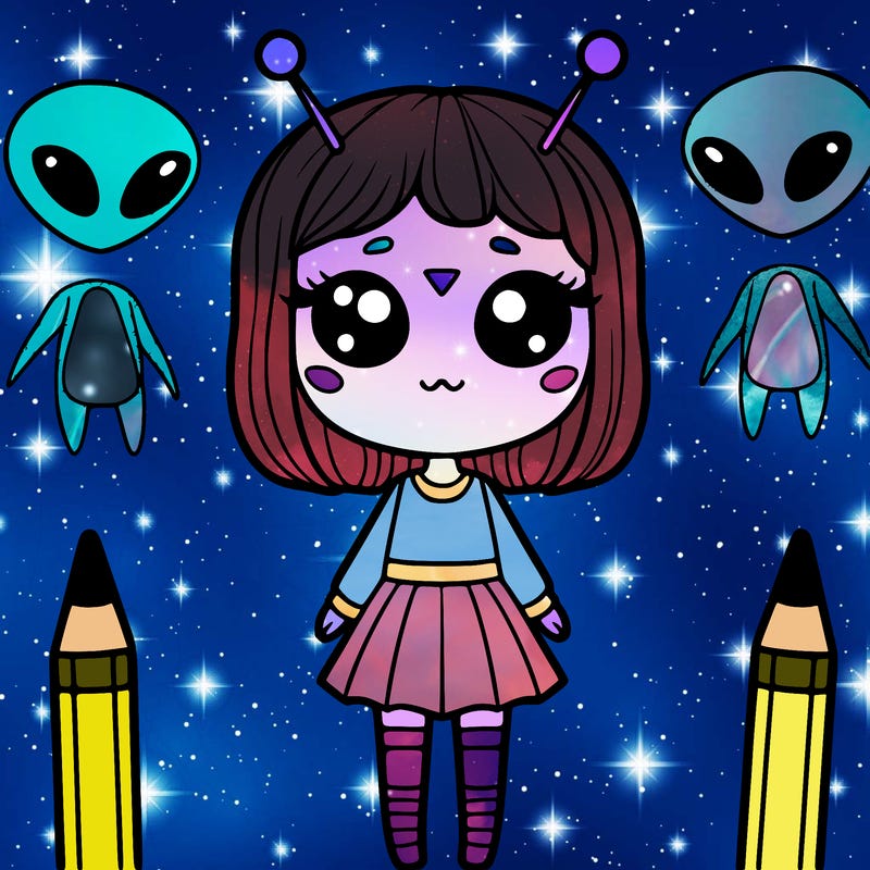 'cute alien girl