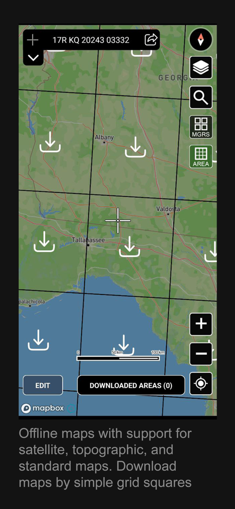 MGRS Offline Map Satellite - Navigation App | MWM