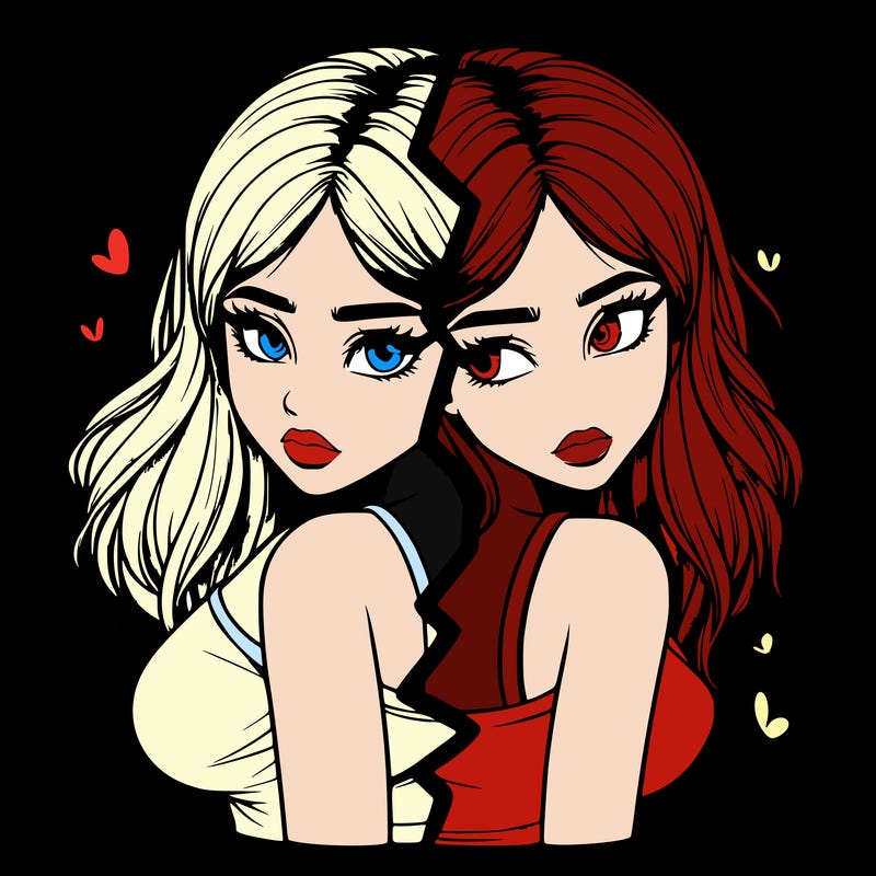 realistic girl split