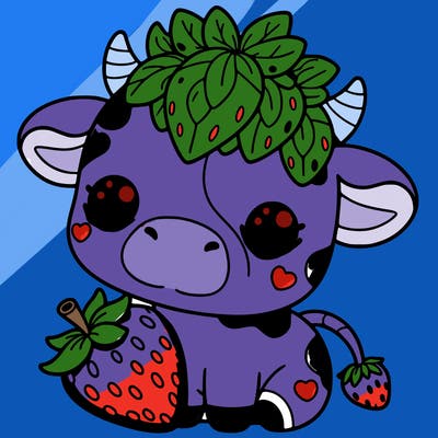 cute strawberry cow