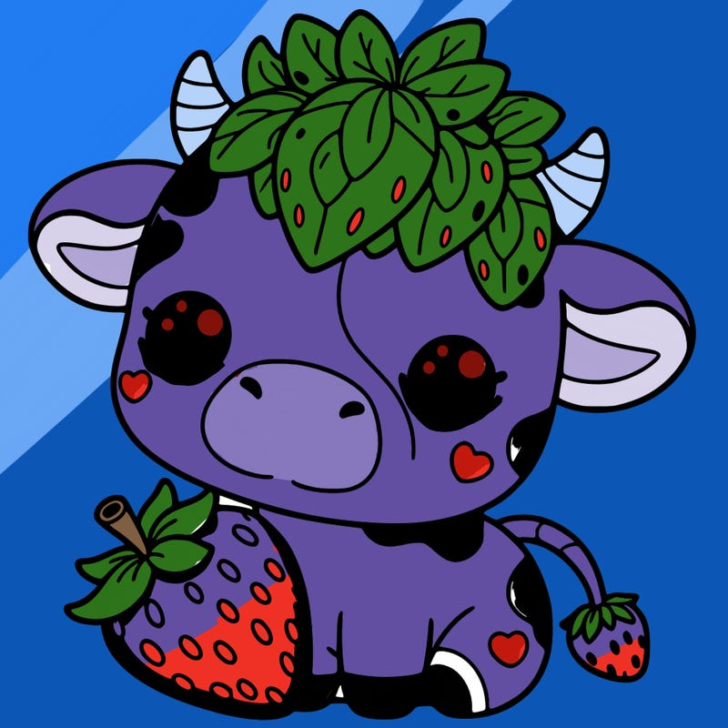 cute strawberry cow