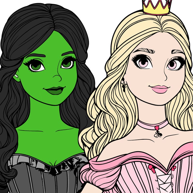 elfaba and glinda realistic girls