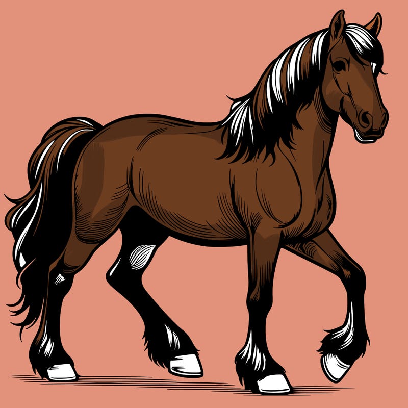 realistic horse