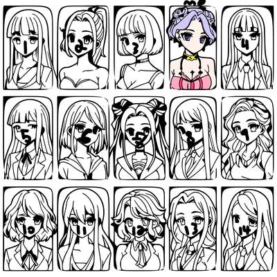 girls that look diffrent anime