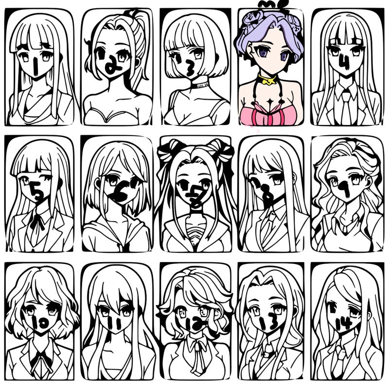 girls that look diffrent anime