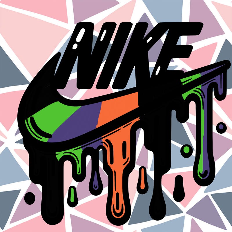 dripping nike logo