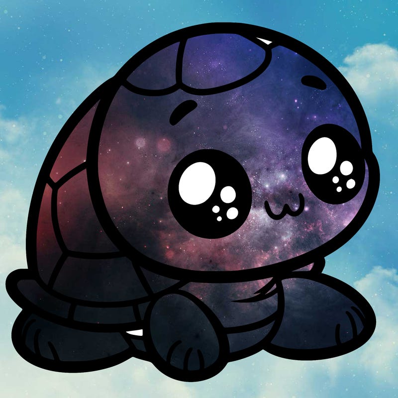 cute little animated turtle