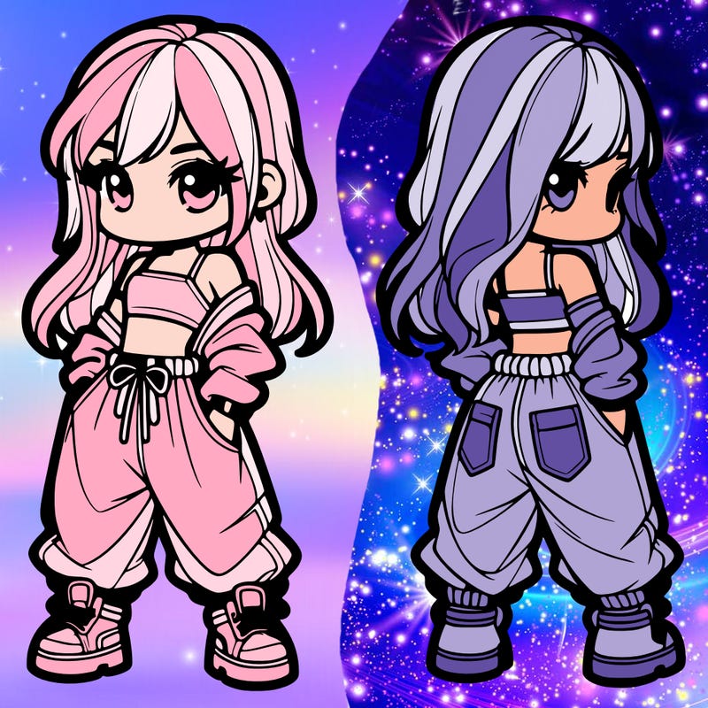 girl in crop top and baggy pants