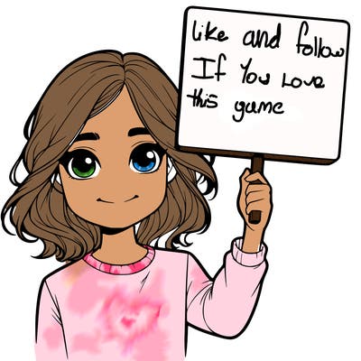 realistic girl holding up a sign