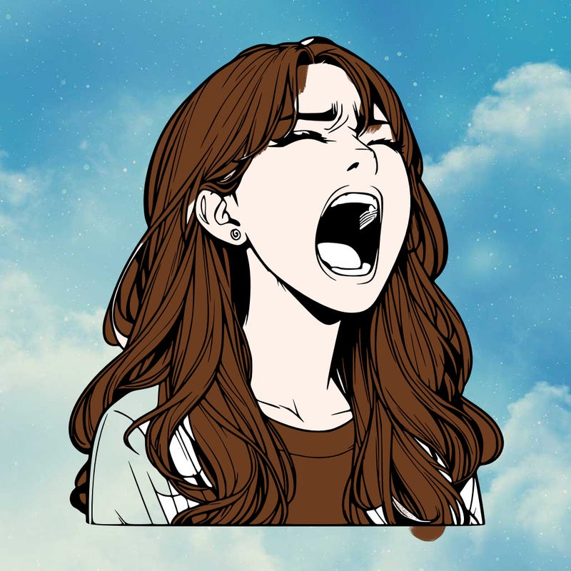 screaming realistic, girl