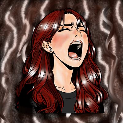 screaming realistic, girl