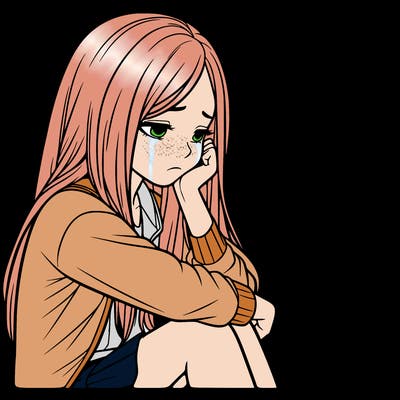 a realistic girl with depression