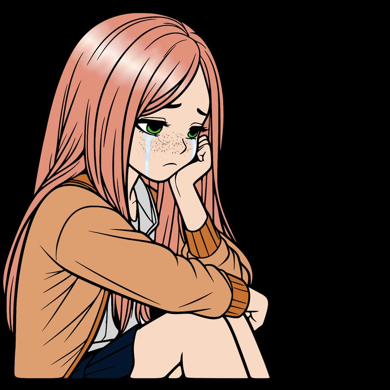 a realistic girl with depression
