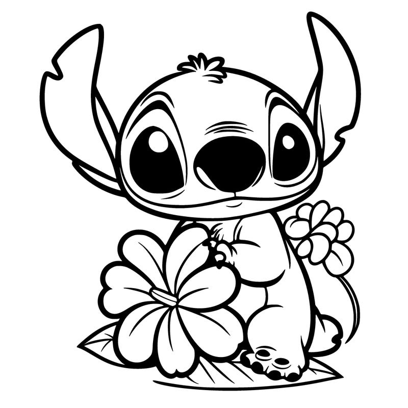 stitch with a flower