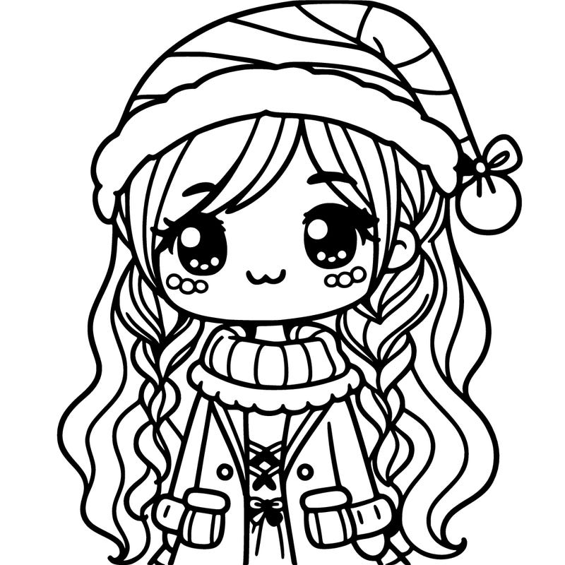 cute christmas teen girl