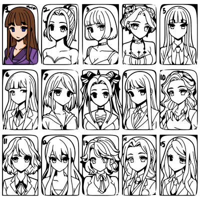 girls that look diffrent anime