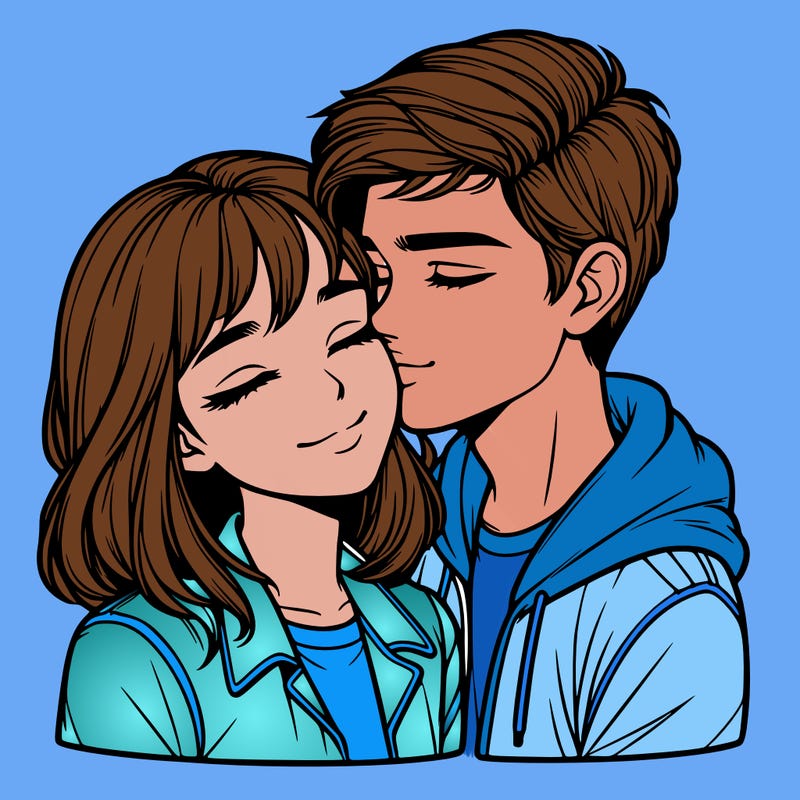 realistic girl and boy  love