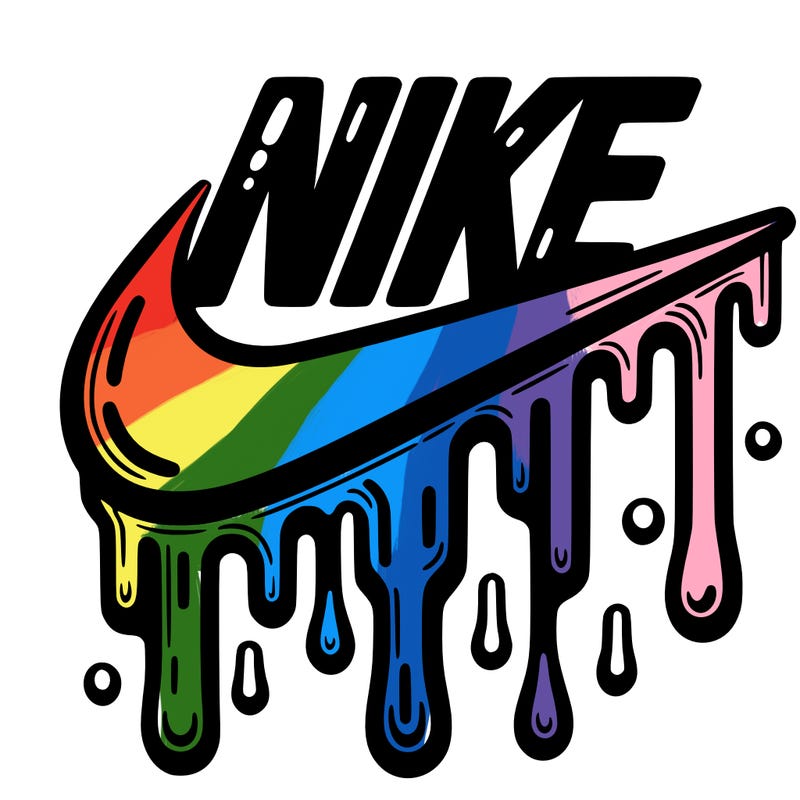 dripping nike logo
