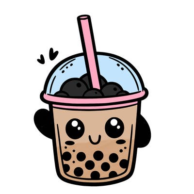 boba with staw